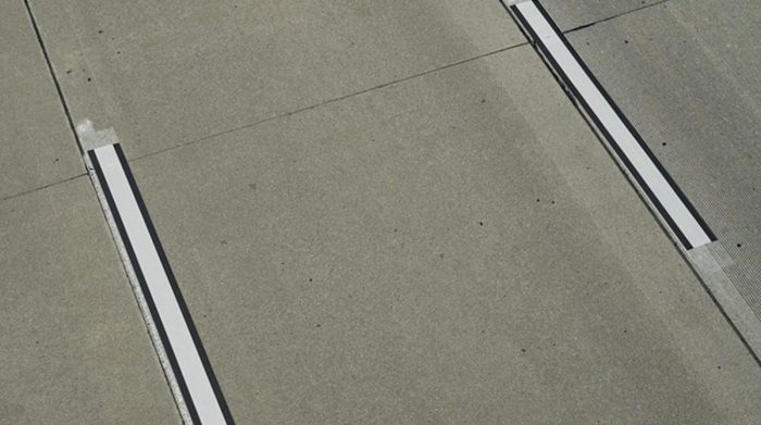 photo of asphalt of a road with ADAS tape