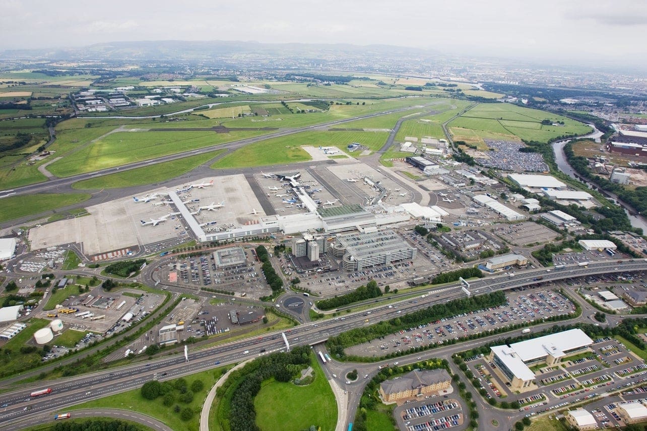 Aerial View of Glasgow Airport