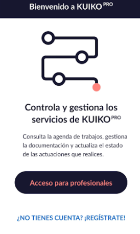 Imagen de una captura de pantalla de la app Kuiko