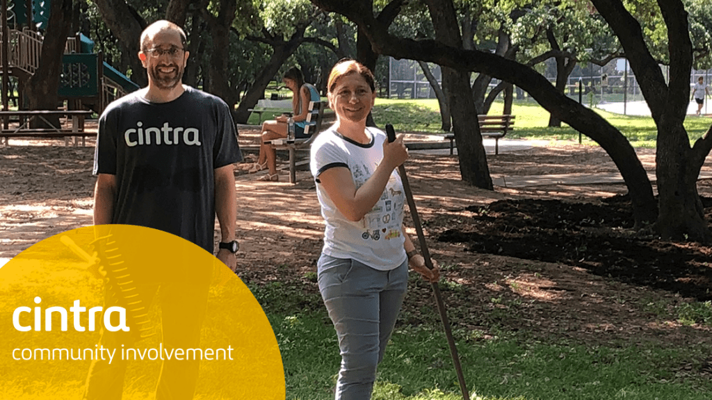 Voluntarios de Cintra US en el parque Springwoods